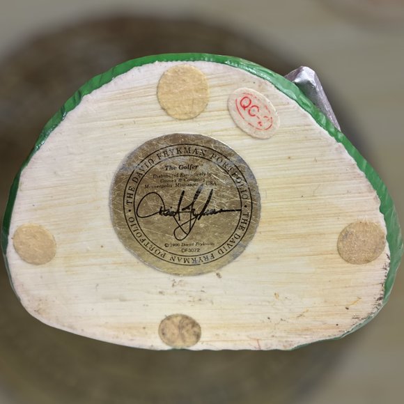 Vtg Set of 2 David Frykman Figurines The Golfers Funny Ol Lady & Ol Man Bookends - Picture 14 of 15